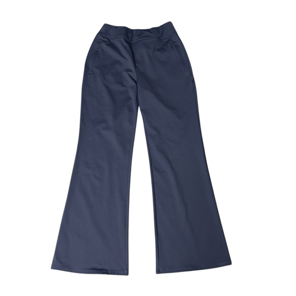 HALARA Flex™ Mid Rise Side Zipper Pocket Work Flare Pants Navy Size Medium - Picture 2 of 7